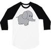 elephant cute 3/4 Sleeve Shirt
