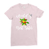 world's best sister with flowers. Ladies Fitted T-Shirt