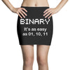 binary geek t shirt 2xl code funny pixels nerdy cpu linux programmer n Mini Skirts