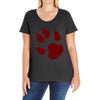 animal feet Ladies Curvy T-Shirt