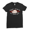March Peeking Out Baby Boy Ladies Fitted T-Shirt
