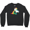 where rainbows come from (green) Crewneck Sweatshirt