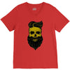 hipster skull V-Neck Tee
