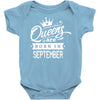 Queens Are Born In September Baby Onesie