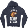 my neck my back my anxiety attack opossum guys tee Zipper Hoodie