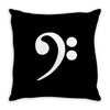 bass cleff funny Throw Pillow