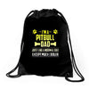 pitbull dad 2 Drawstring Bags