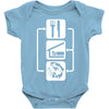 v2 eat sleep fish Baby Onesie