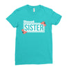 blessed sister with flower white color Ladies Fitted T-Shirt