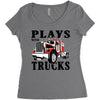 plays with trucks family matching Women's Triblend Scoop T-shirt