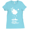 christmas icons with snow Ladies Fitted T-Shirt