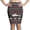 christmas ugly shark Pencil Skirts