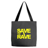 save the rave Tote Bags
