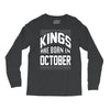 kings are born in october Long Sleeve Shirts