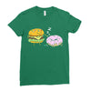 cheeseburger pranks doughnut Ladies Fitted T-Shirt