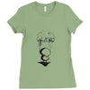 sad, rain heard Ladies Fitted T-Shirt