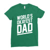 world's okayest dad funny Ladies Fitted T-Shirt