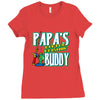 papa's little fishin buddy Ladies Fitted T-Shirt