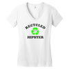 recycled hipster Women's V-Neck T-Shirt