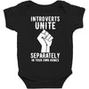 introverts unite separately in your own homes Baby Bodysuit