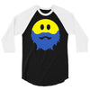 bearded smiley face 3/4 Sleeve Shirt