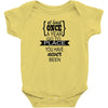 go to a place you have never been Baby Bodysuit