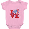 star spangled hammered Baby Onesie