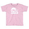 vinyl junkie white logo Toddler T-shirt