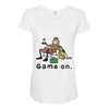 baseball game on short Maternity Scoop Neck T-shirt