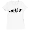 evolution of a rugby player t shirt top all black mens Ladies Fitted T-Shirt