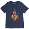 christmas tree made of bells stocking santa V-Neck Tee