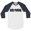 baby peeking 3/4 Sleeve Shirt