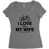 i love when my wife lets me buy another bike Women's Triblend Scoop T-shirt