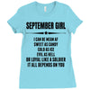 Super September Girl Ladies Fitted T-Shirt