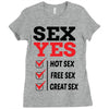 Sex Yes Please Ladies Fitted T-Shirt