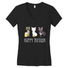 happy meowr Women's V-Neck T-Shirt