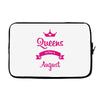 queens are born in august Laptop sleeve