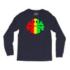 rasta skull and crossbones Long Sleeve Shirts