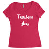 trombone hero funny music Women's Triblend Scoop T-shirt