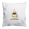 funny retro coffee Throw Pillow