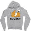 corgi cute puppy low battery charge me Zipper Hoodie