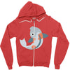 fish color Zipper Hoodie