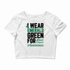 i wear emerald green for liver cancer awareness Crop Top