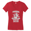 training to go super saiyan Women's V-Neck T-Shirt