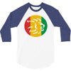rasta lion head reggae dub step music dance 3/4 Sleeve Shirt