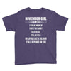Super November Girl Youth Tee