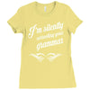 i'm silently correcting your grammar Ladies Fitted T-Shirt
