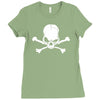 skull skeleton Ladies Fitted T-Shirt