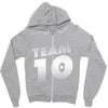 team 10 silver Zipper Hoodie