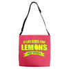 if life gives you lemons, add vodka t shirt Adjustable Strap Totes